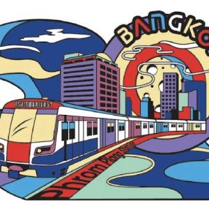 Bangkok PVC Magnet Psychedelique night train