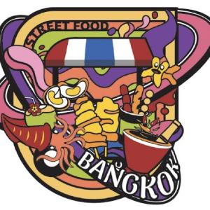 Bangkok PVC Magnet Psychedelique street food