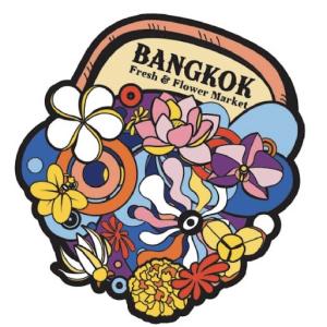 Bangkok PVC Magnet Psychedelique thai flower