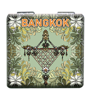 Bangkok Pocket Mirror   Square Deco Khruang Kwaen