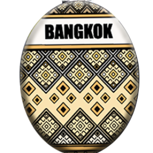 Bangkok Pocket Mirror   Oval Deco Tung