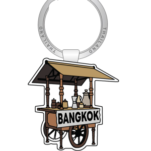 Bangkok Solid Keychain Retro street cafe