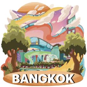 Bangkok Wood Magnet Whimsical bts prompong