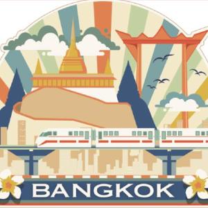 Bangkok Wood Magnet Retro phu khao thong