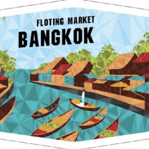 Bangkok Zinc Magnet Low Poly floating market