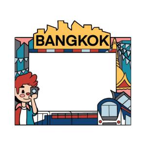 Bangkok Magnet PVC Picture Frame Whimsical sky train