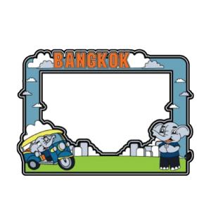 Bangkok Magnet PVC Picture Frame Whimsical elephant mascot