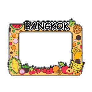 Bangkok Magnet PVC Picture Frame Whimsical thai fruit