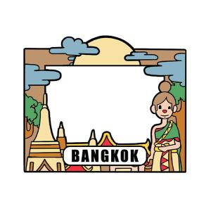 Bangkok Magnet PVC Picture Frame Whimsical thai dress