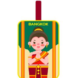 Bangkok PVC Tagbag Flat girl with thai costume