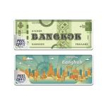 Bangkok Zinc magnet Green Bangkok and Welcome to Bangkok