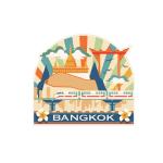 Bangkok Wood magnet The Golden Mount