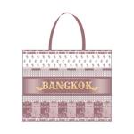 Bangkok big tote poly  canvas Pattern Wat Arun