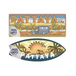 Pattaya Zinc magnet Blue car & Banana Boat