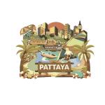 Pattaya Wood magnet Pattaya city