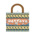Pataya big tote poly canvas Coconut tree & sea