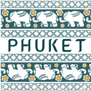 Phuket Pocket Mirror Deco Elephant pant pattern