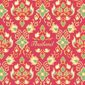 Thailand Pocket Mirror Square Nouveau Costume’s Pattern