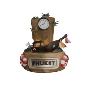 Phuket Resin Mockup Whimsical Island and boat
