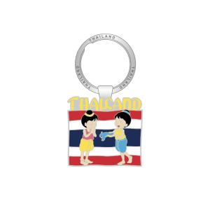 Solid50 Keychain Thai Flag with Boy&Girl