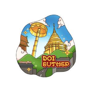 Wood Magnet Doi Suthep 2